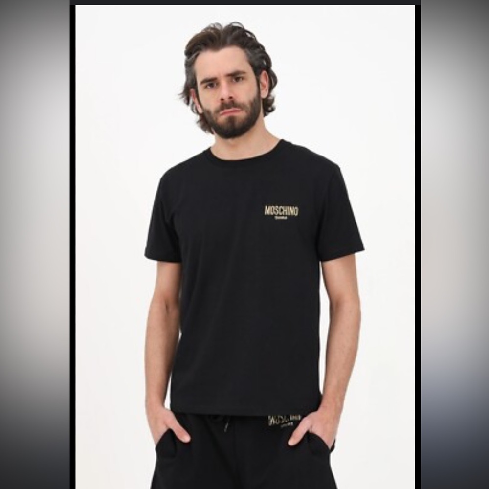 Moschino Classic Black Short Sleeve Tee Men’s Large Black